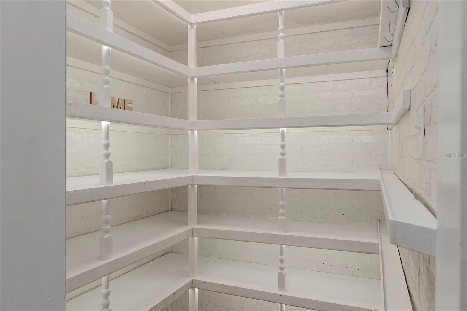 Walk in pantry-ready for all the canned goods you're going to want to fill with