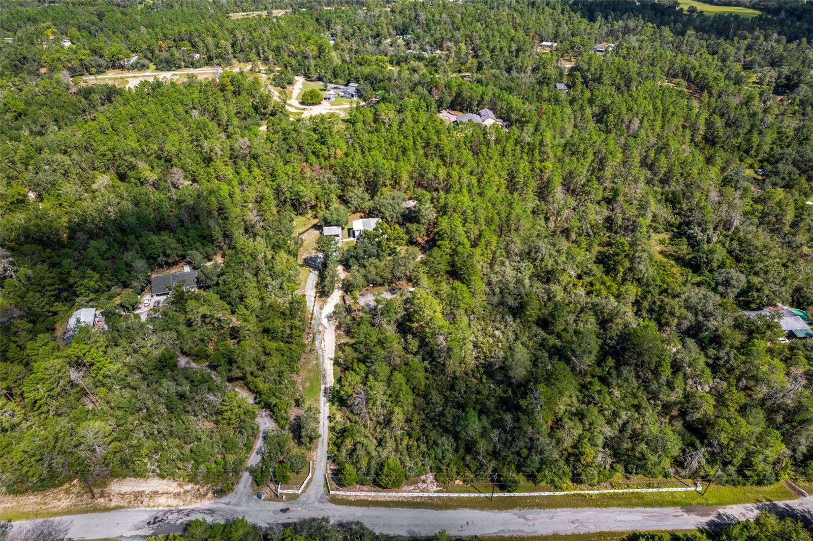Aerial view of 29589 Geronimo ST.  Country living at it's best on a paved road, too!