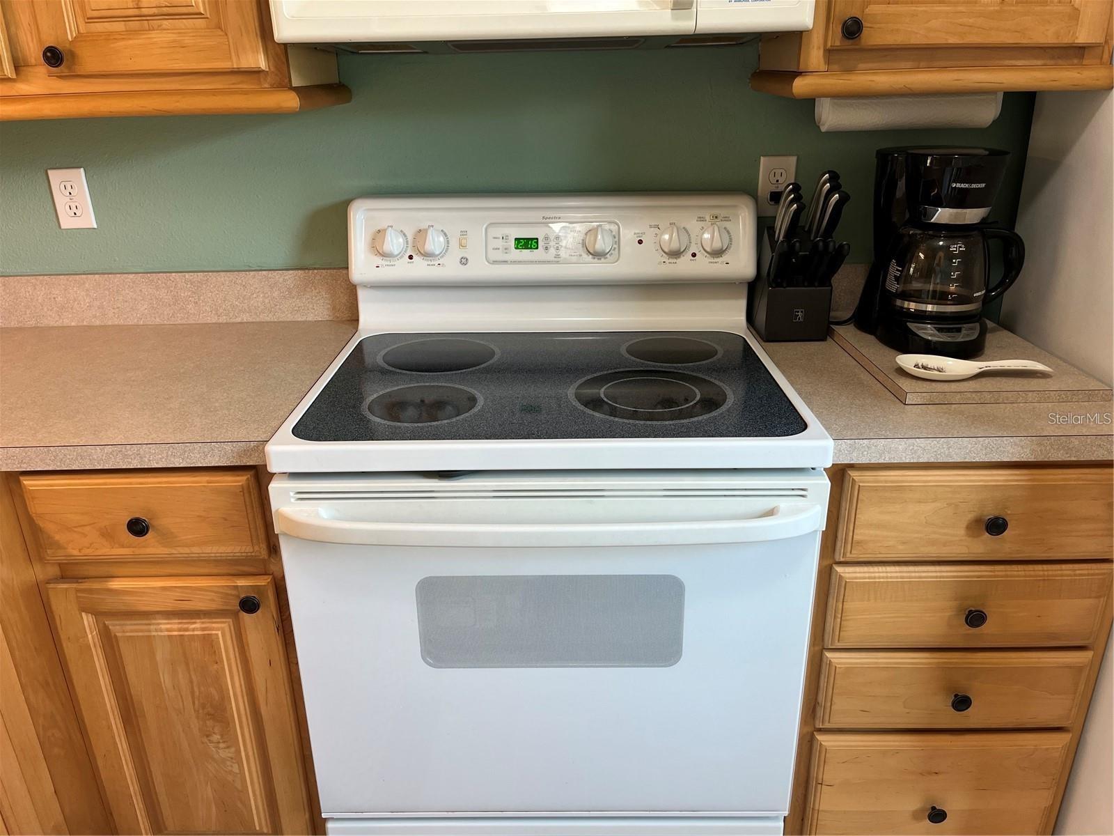 All White Appliances Stove