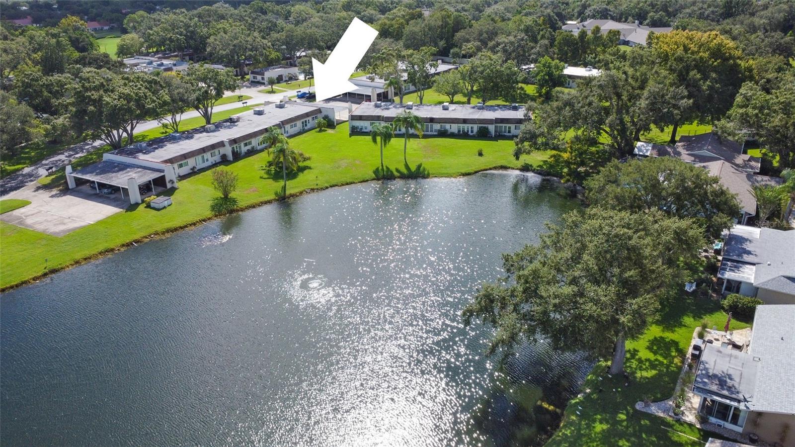 Rear Pond View of Condo