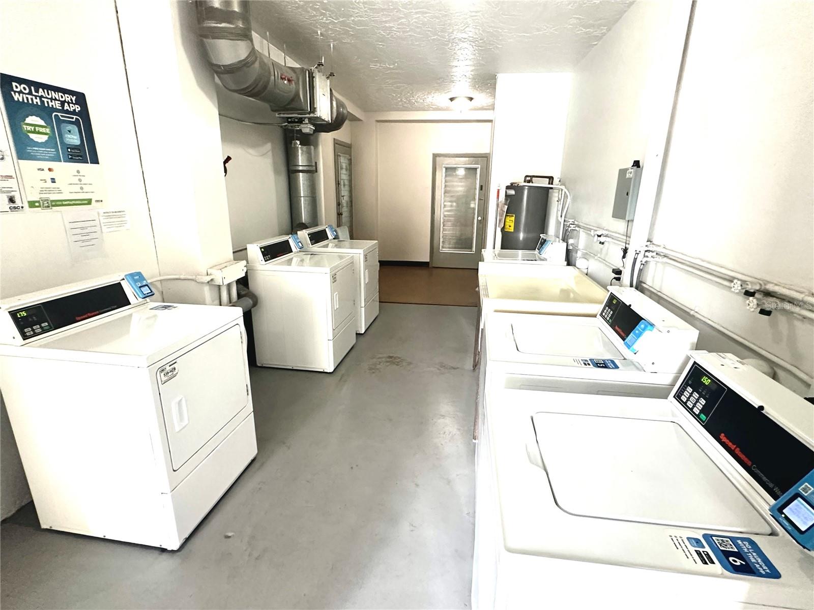 Building Laundry Room on same floor as unit.