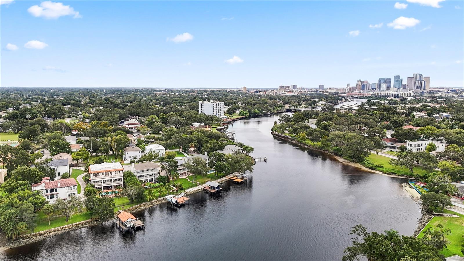 Ariel of The Hillsborough River and Downtown