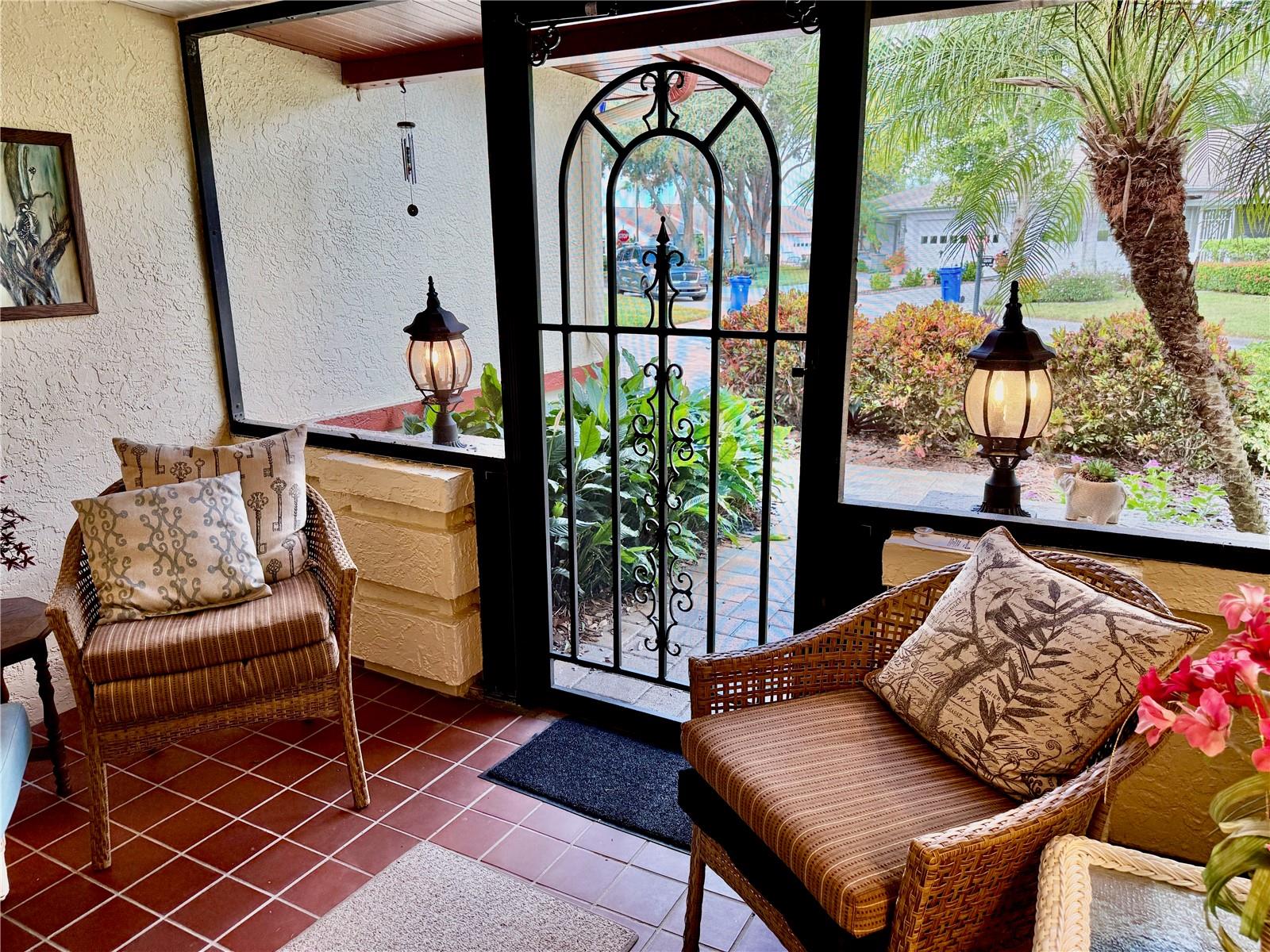 Entrance - screened front porch