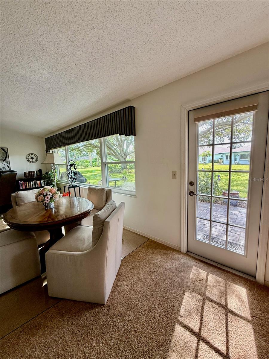 Lots of natural light--Florida room with entrance to the patio.