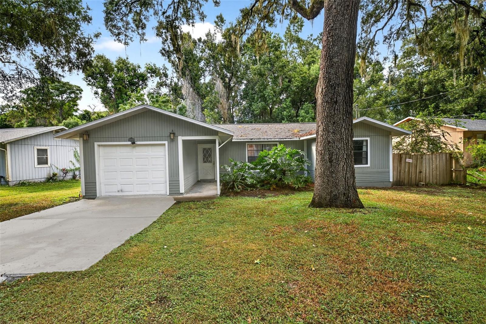 Your home has a covered entry way.