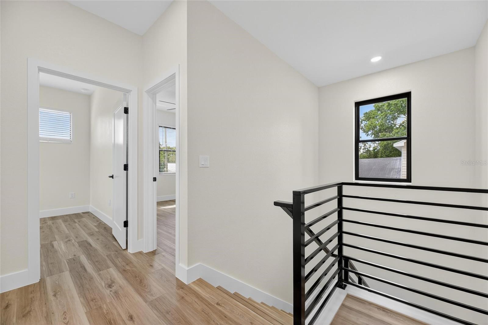 upstairs