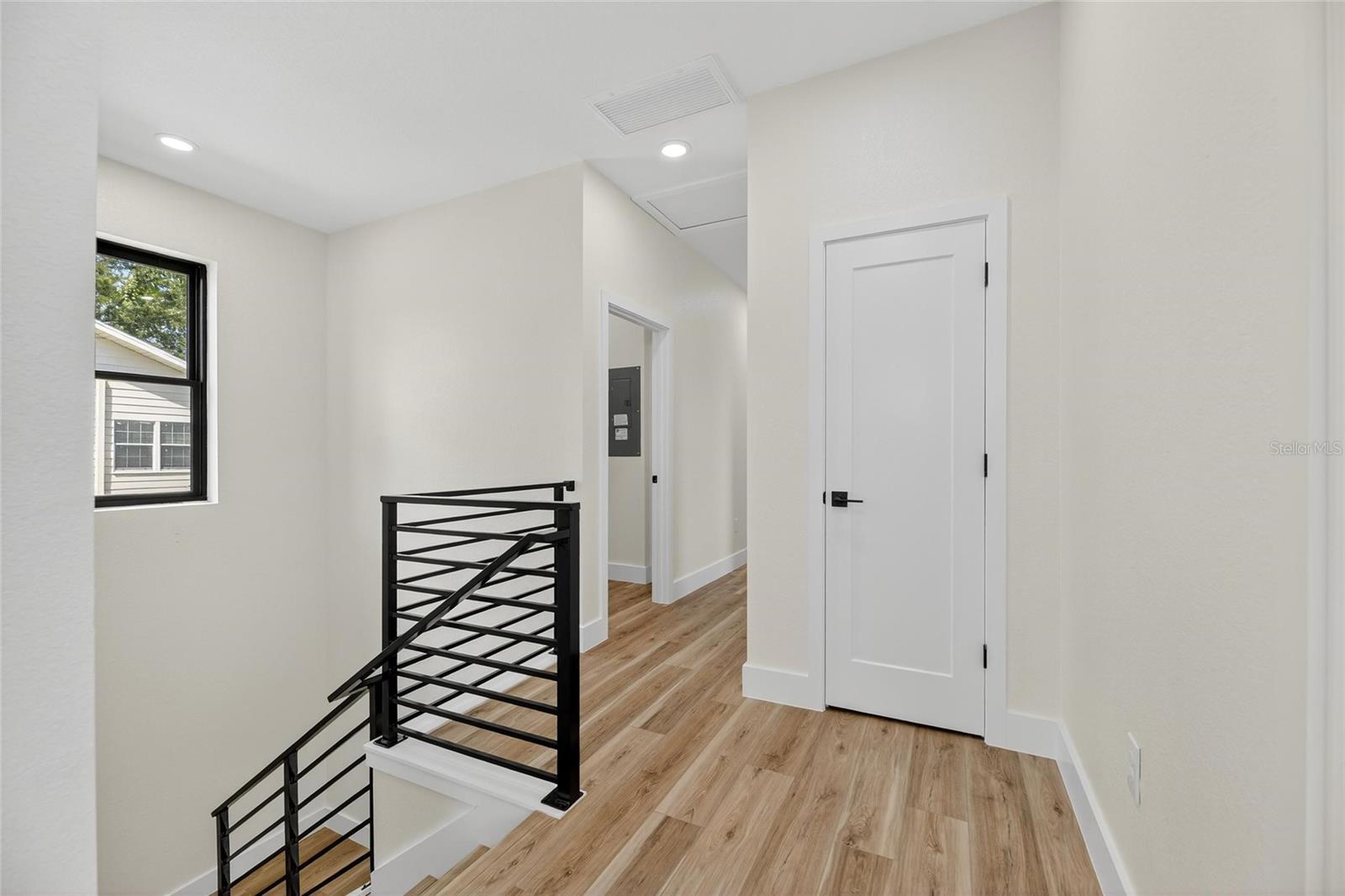 upstairs