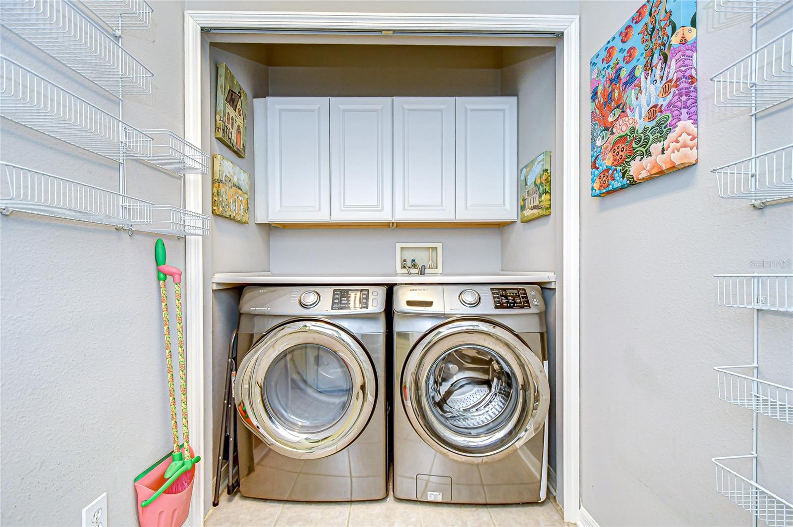 Folding counter and storage cabinets