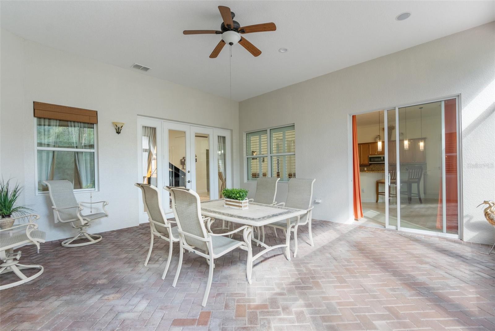Air conditioned lanai with full vinyl windows. Sound speaker in place.
