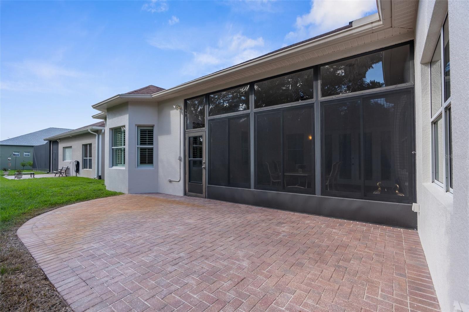 Brick patio.