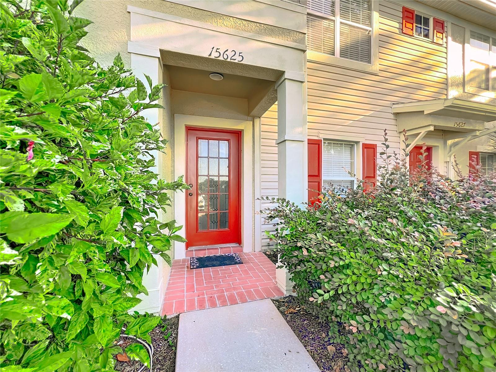 Brick pavers on entry