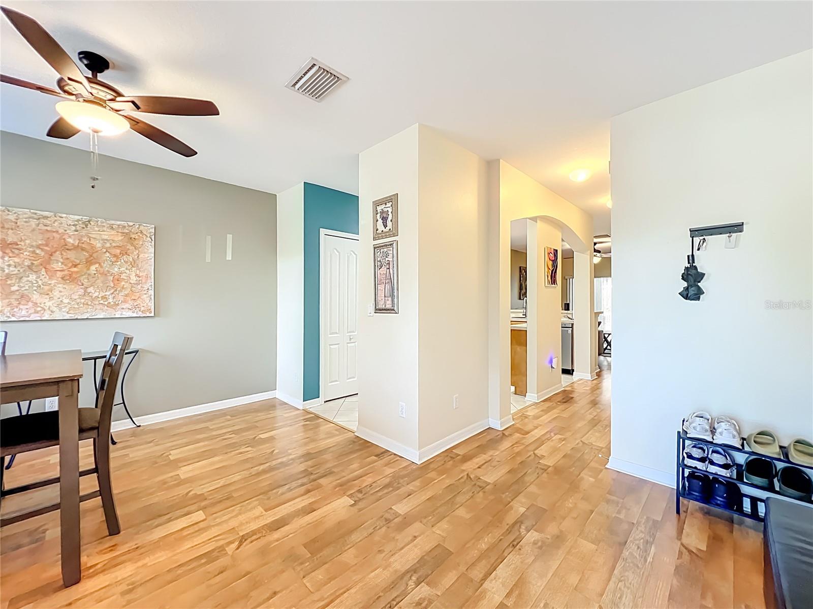Open with vinyl flooring