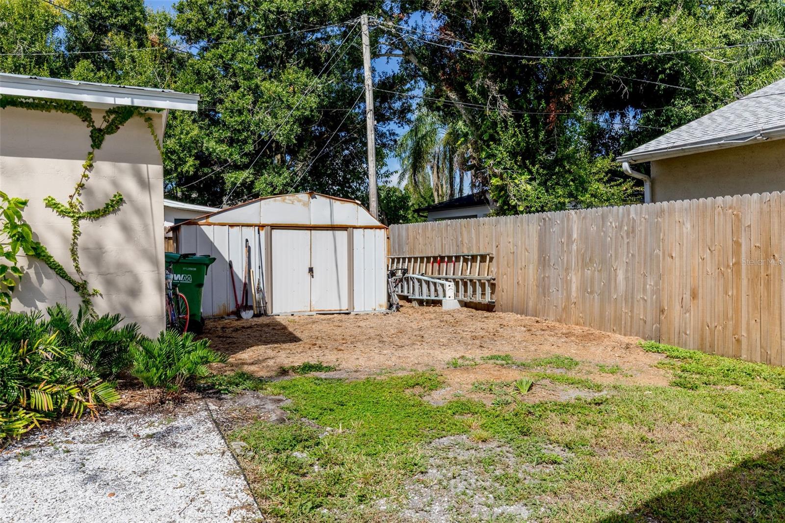 Shed in back yard