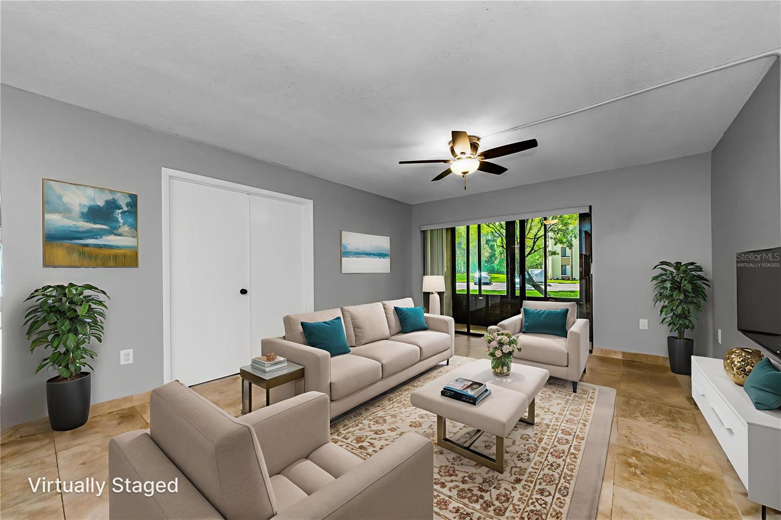 Virtually Staged Living Room