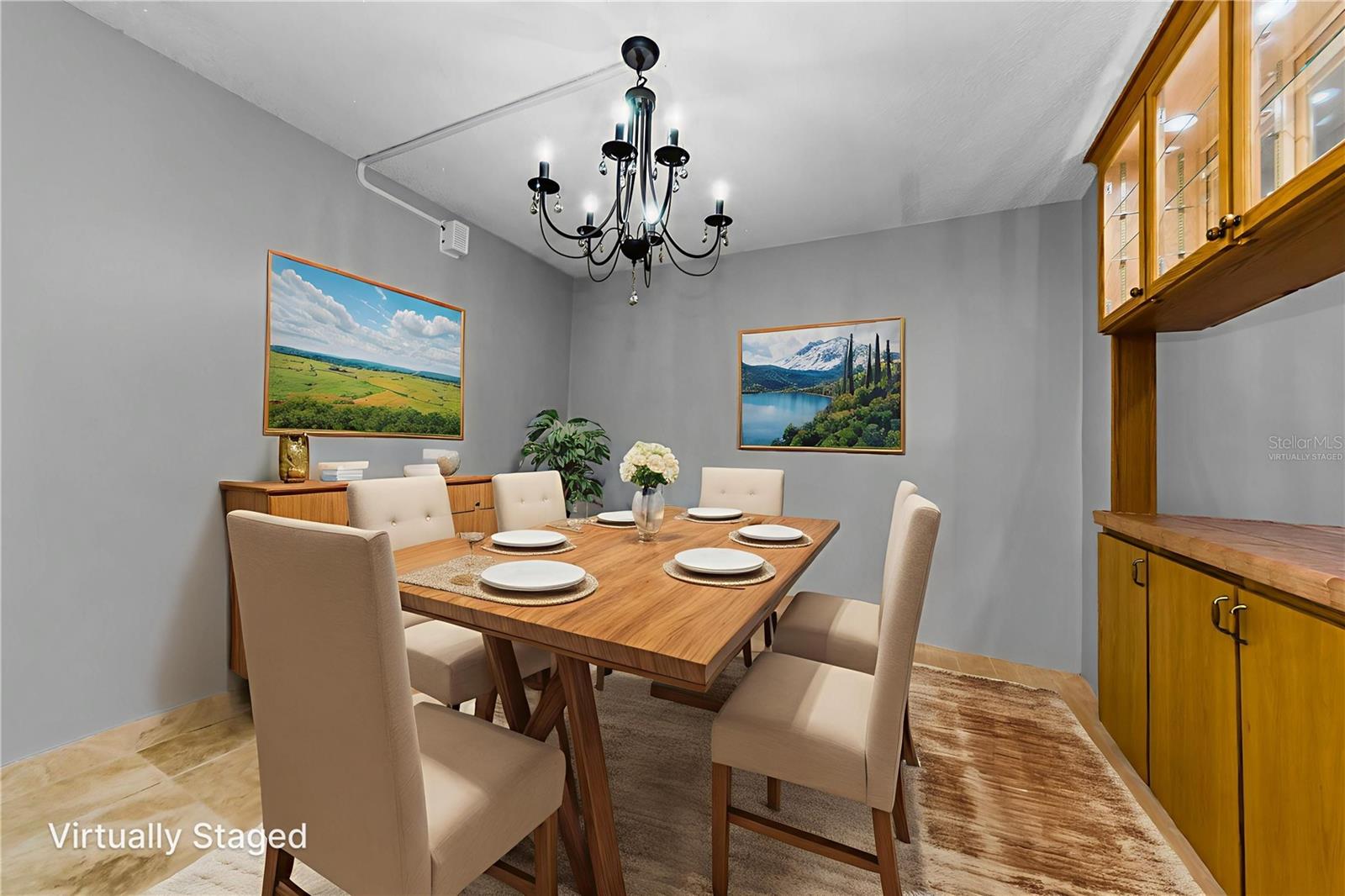 Virtually Staged Dining Room