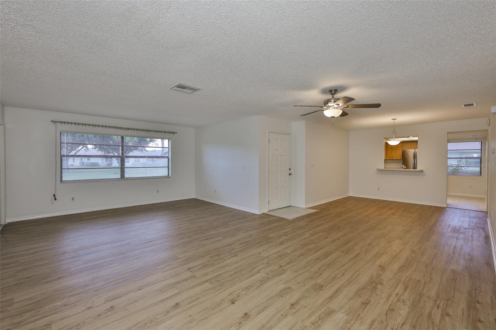 Looking from the Primary Bedroom into the Family Room