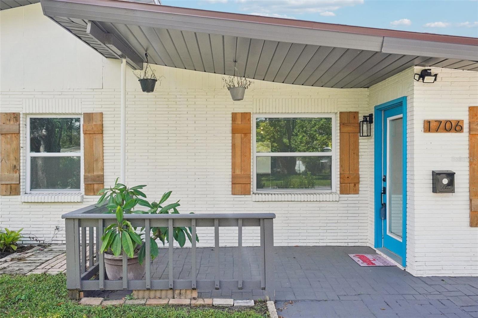 Inviting covered Front Porch entryway