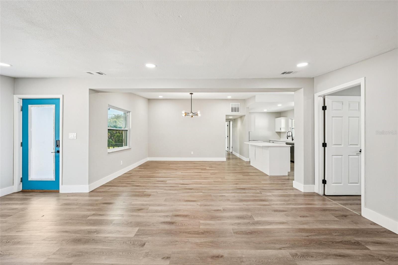 Open concept Kitchen, dining and living room