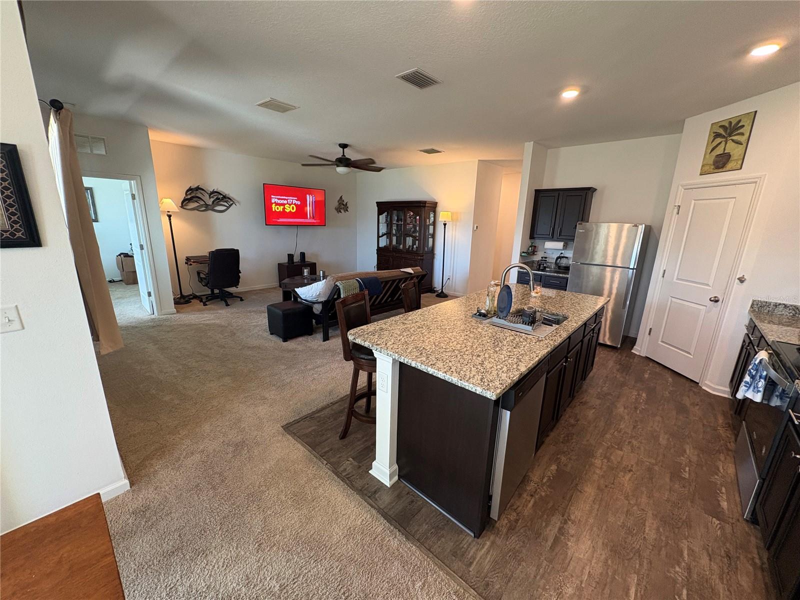 Kitchen and Living Room
