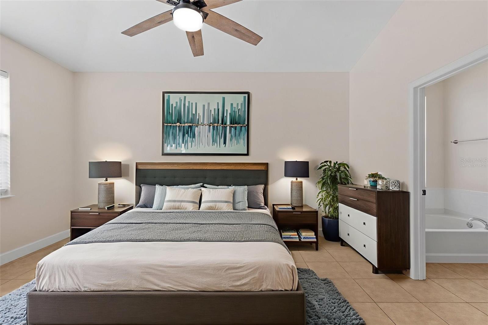 Virtually Staged Primary Bedroom