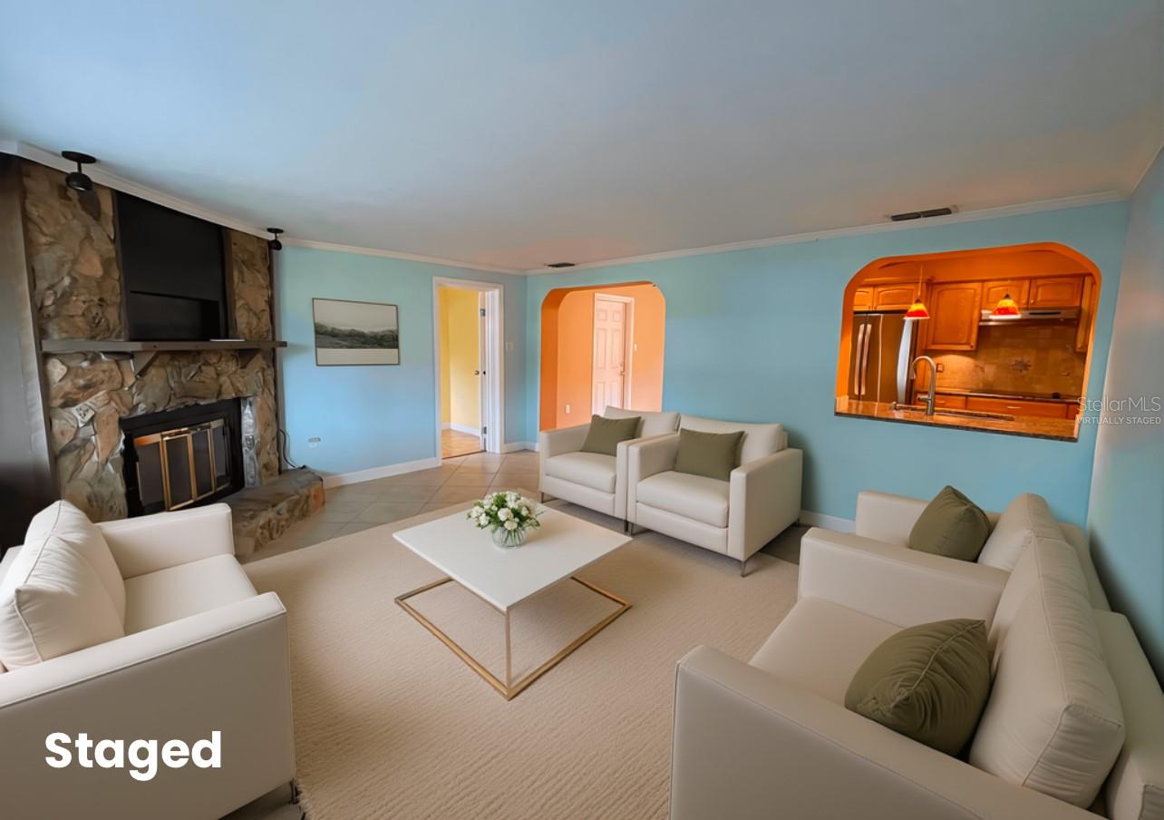 Virtually Staged Family Room