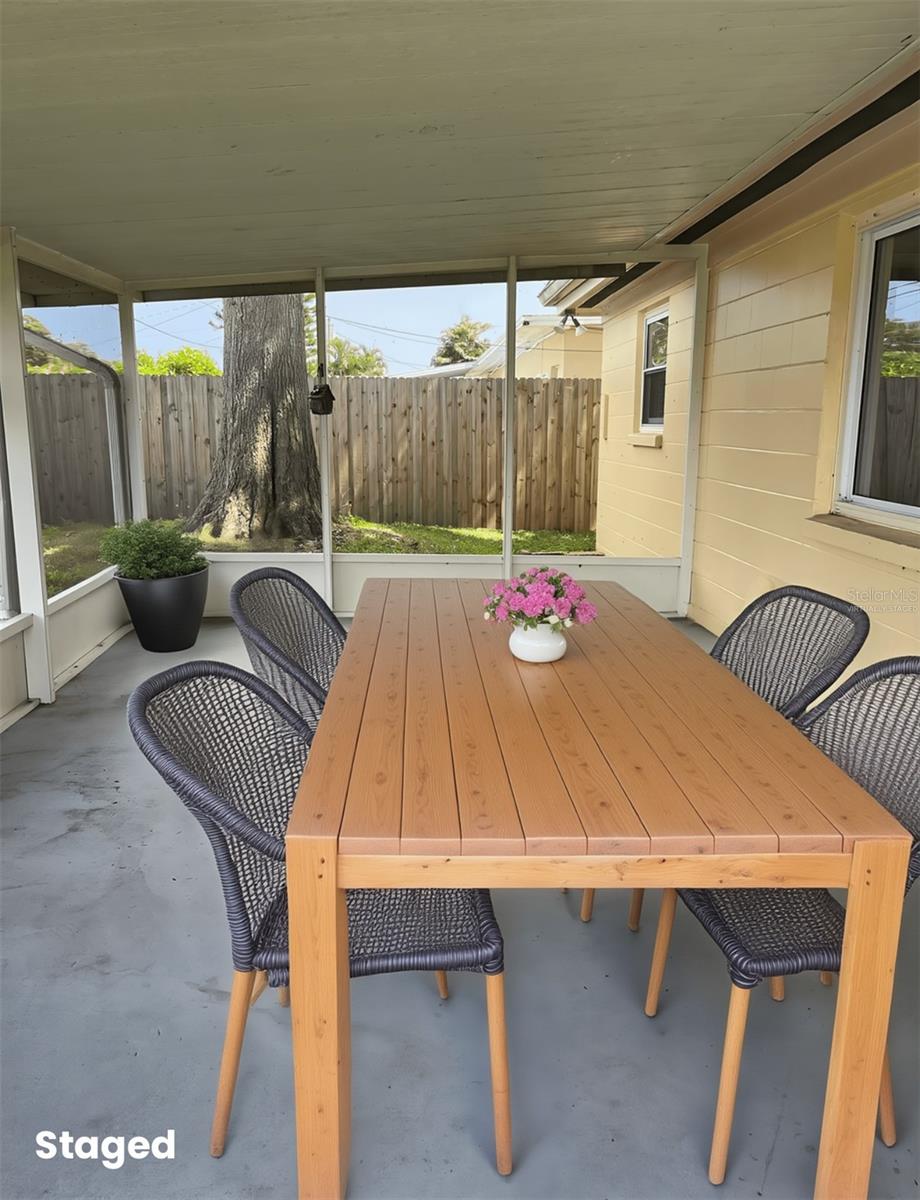 Virtually Staged Screened Patio