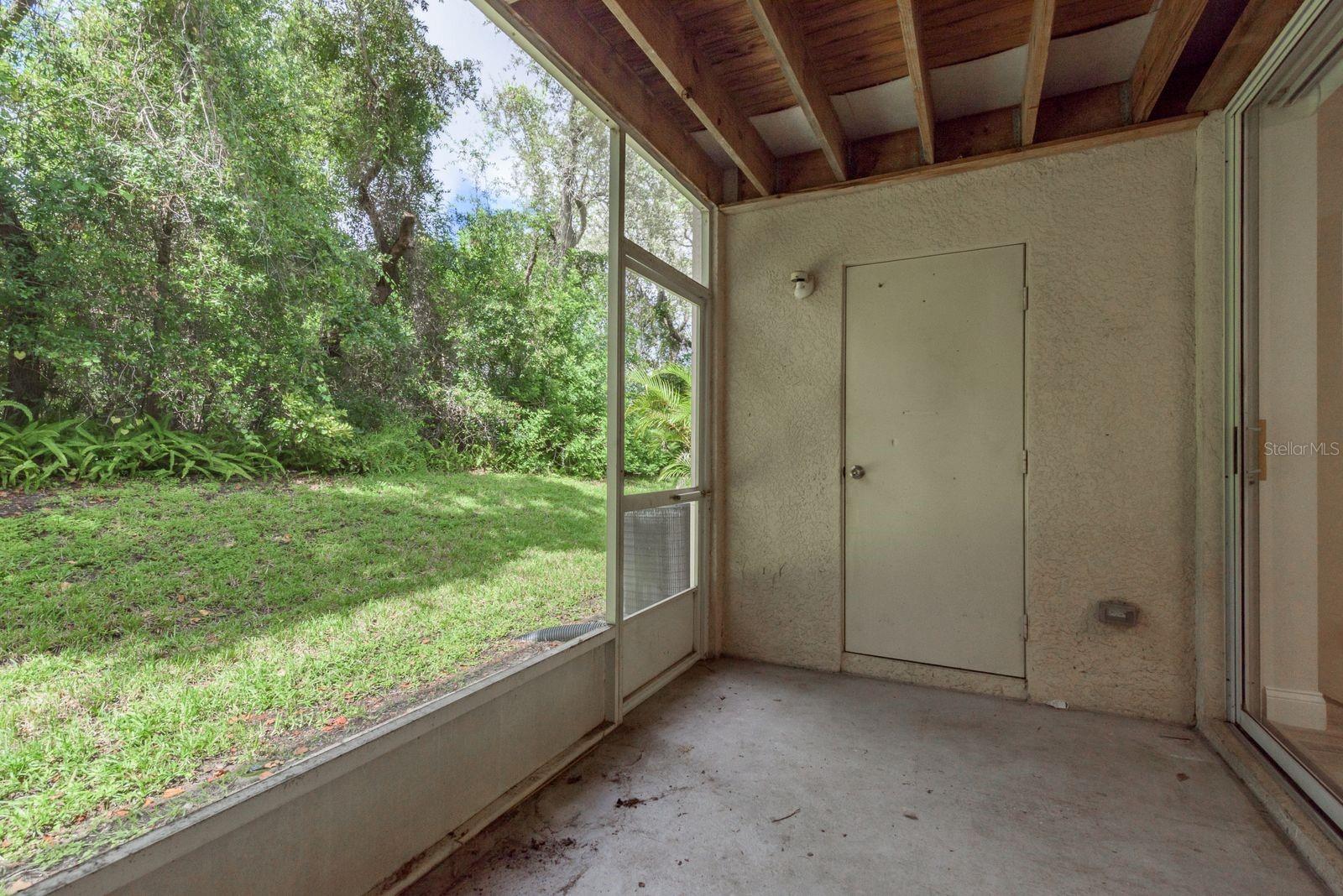 Lower Level Porch with Storage