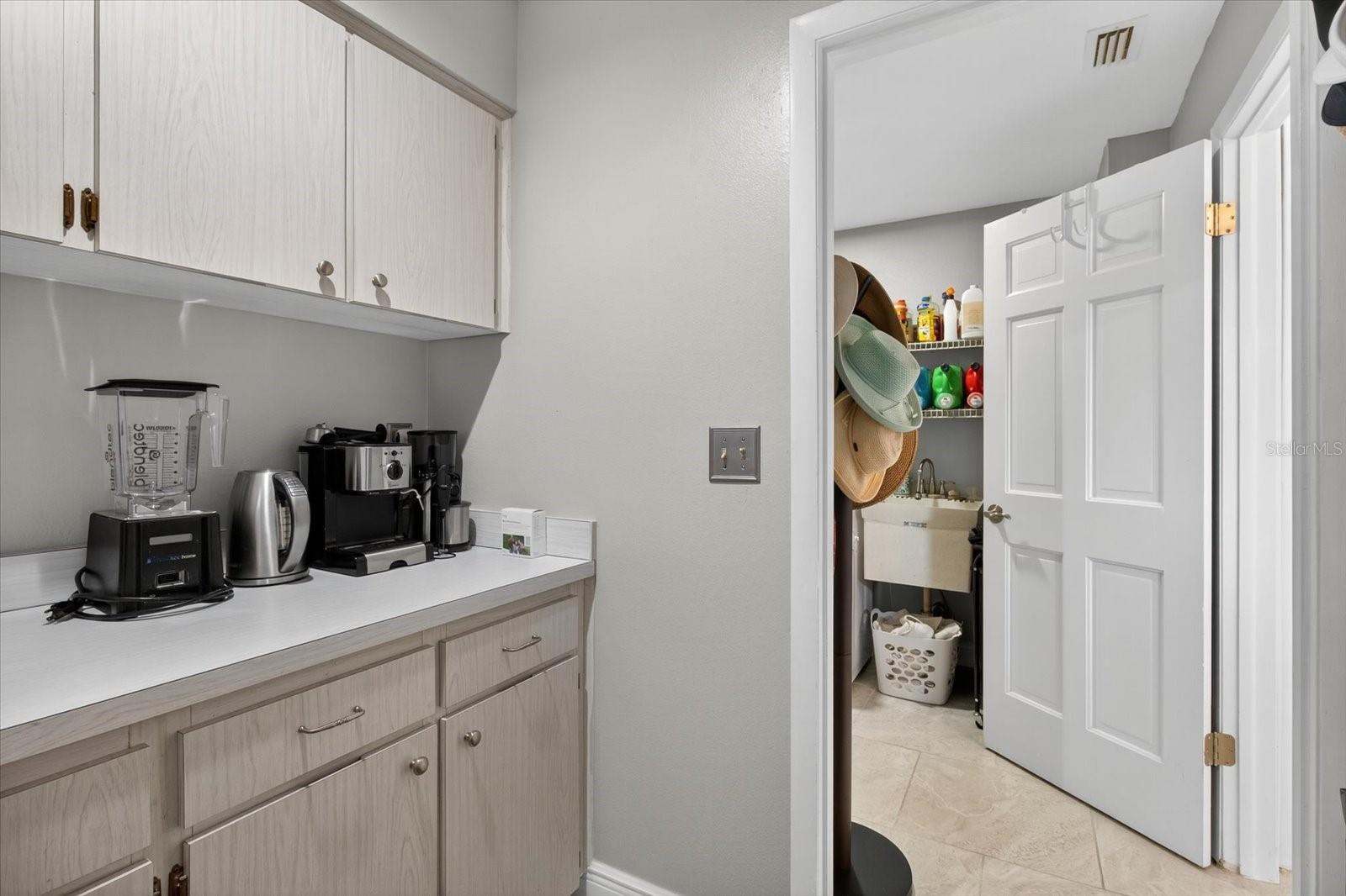 Mudroom off garage