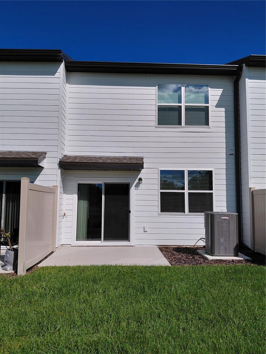 Back of townhouse