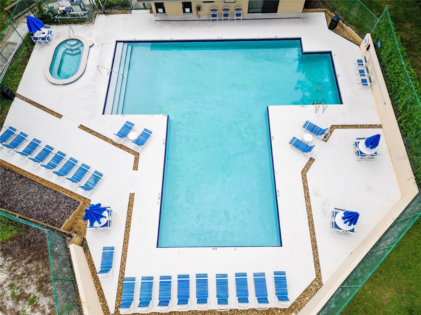 Community Pool Drone Shot