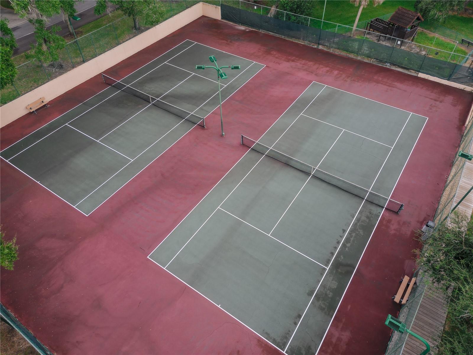 Tennis Courts Drone Shot