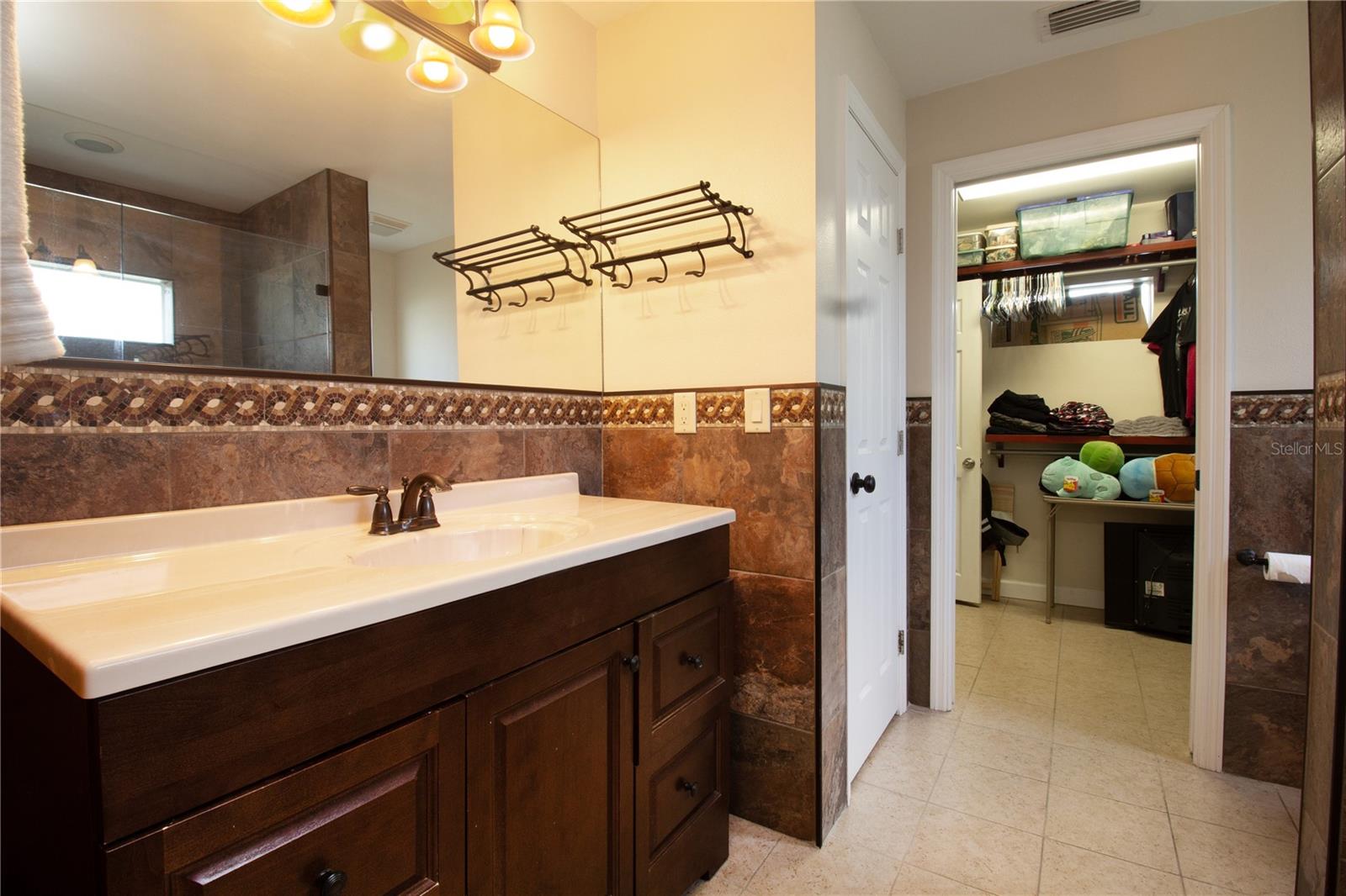 Primary Bathroom with access to Bedroom #2 Walk-in Closet