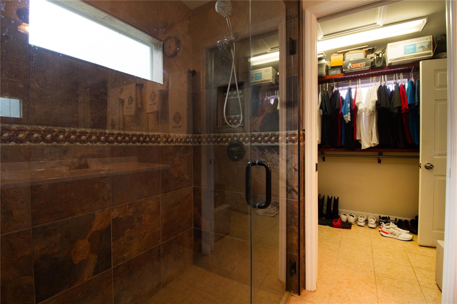 Primary Bathroom Step-in Shower