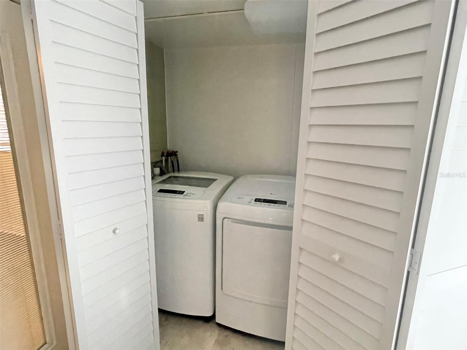 LG washer and dryer closet
