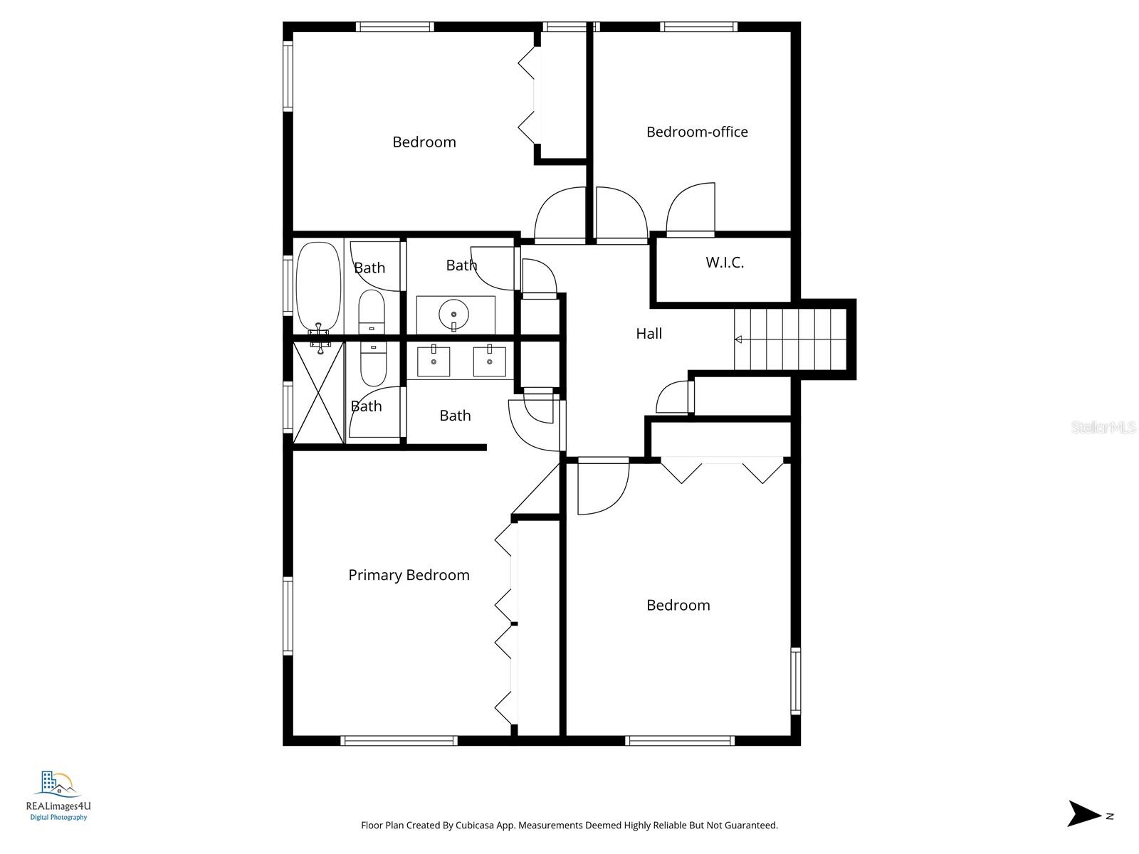 Upper level floor plan