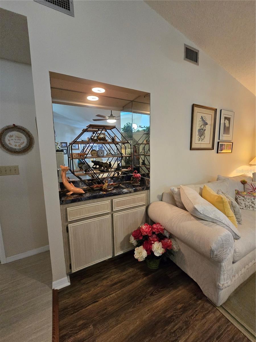 BAR AREA, CAN BE CONVERTED TO A WET BAR.