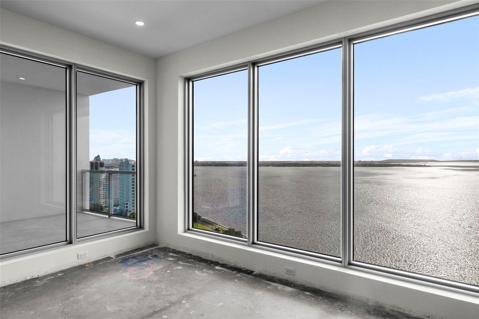 Expansive glass - Flooring to be selected by buyer