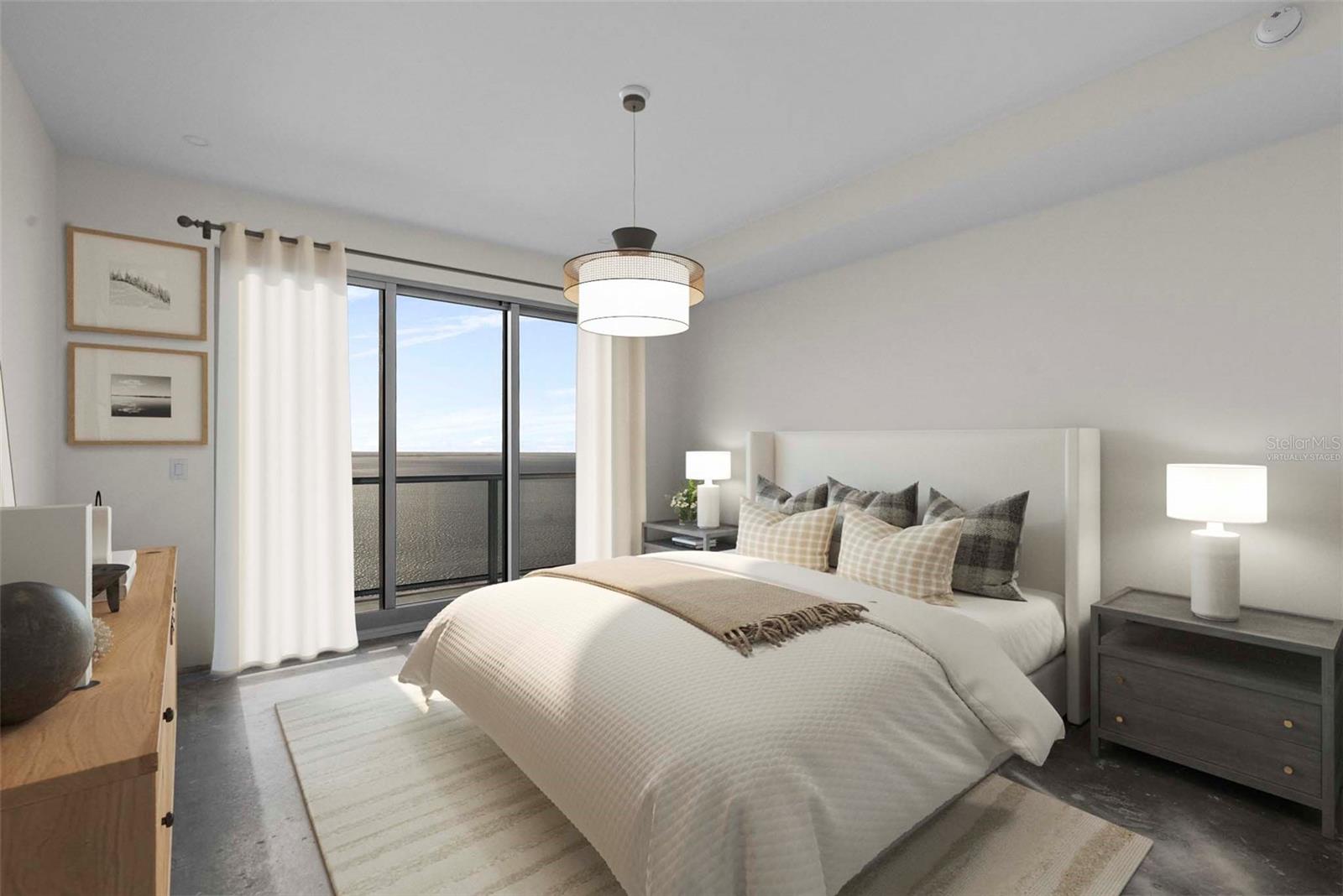 Virtually Staged Primary Bedroom