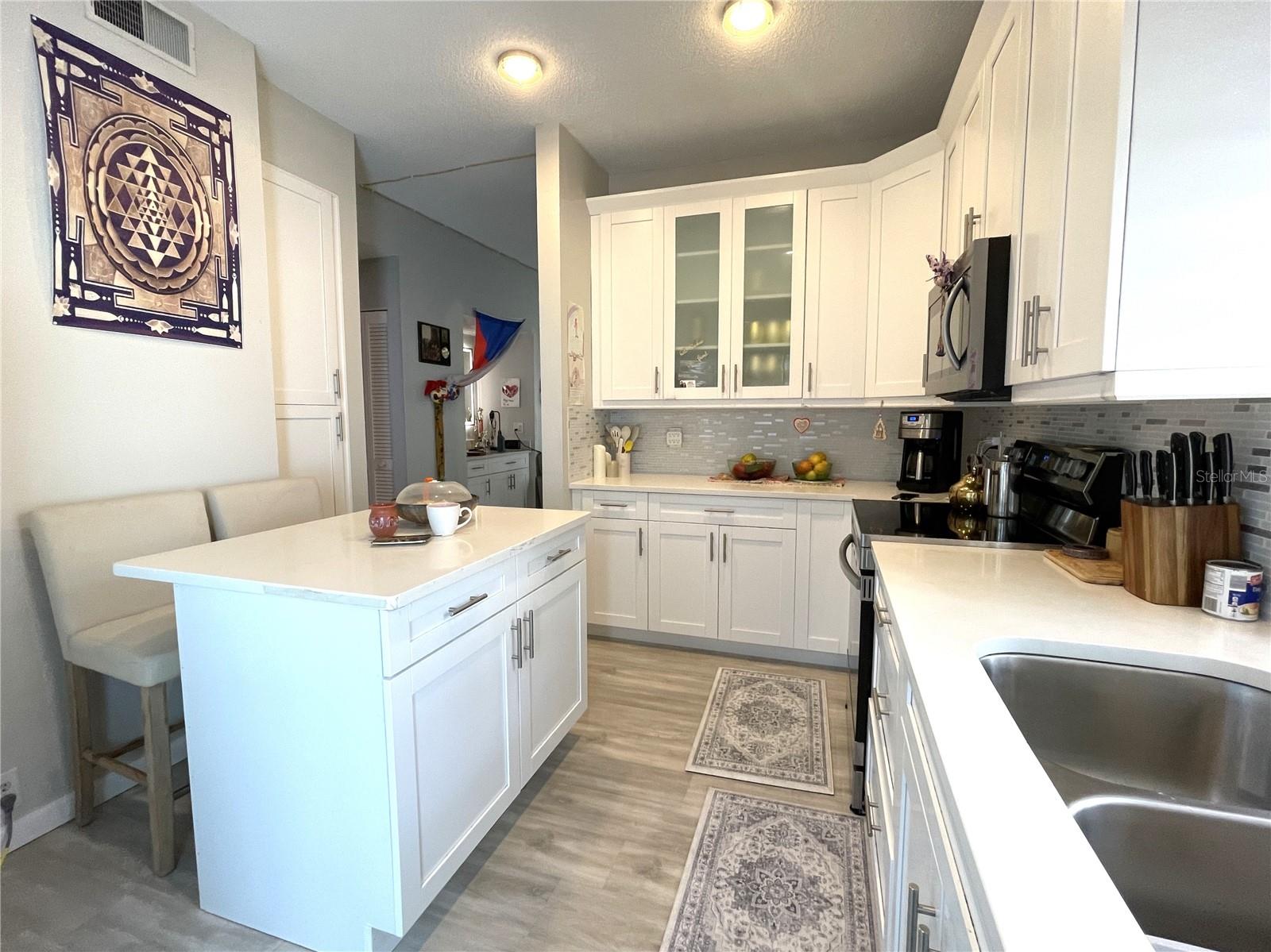 Updated kitchen with Quartz counters