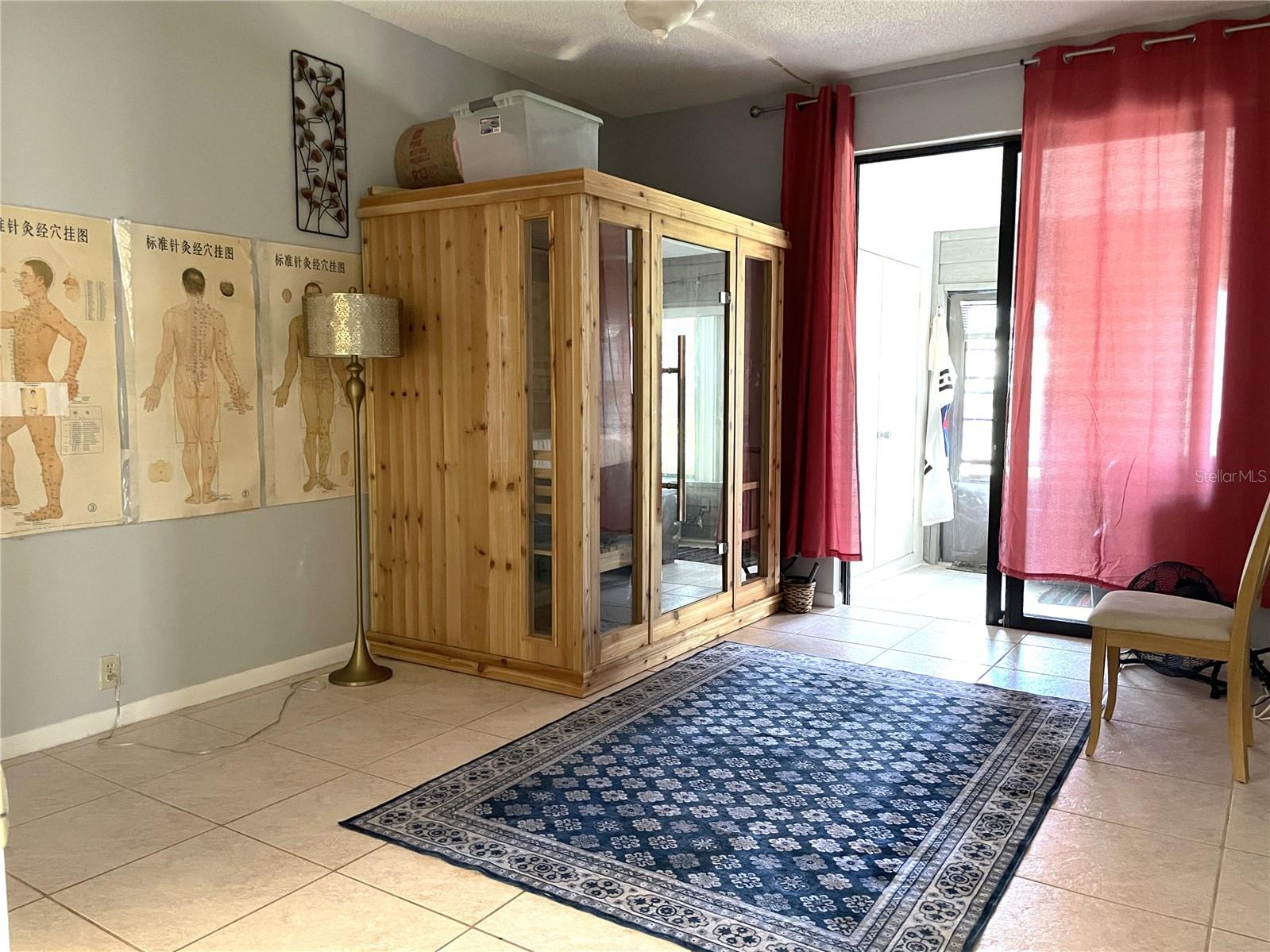Primary bedroom currently used as a meditation room