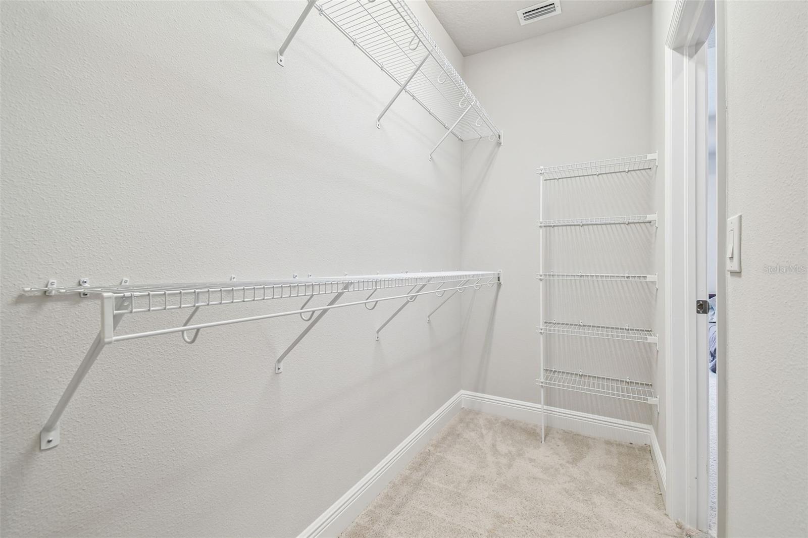 10 Foot walk in closet