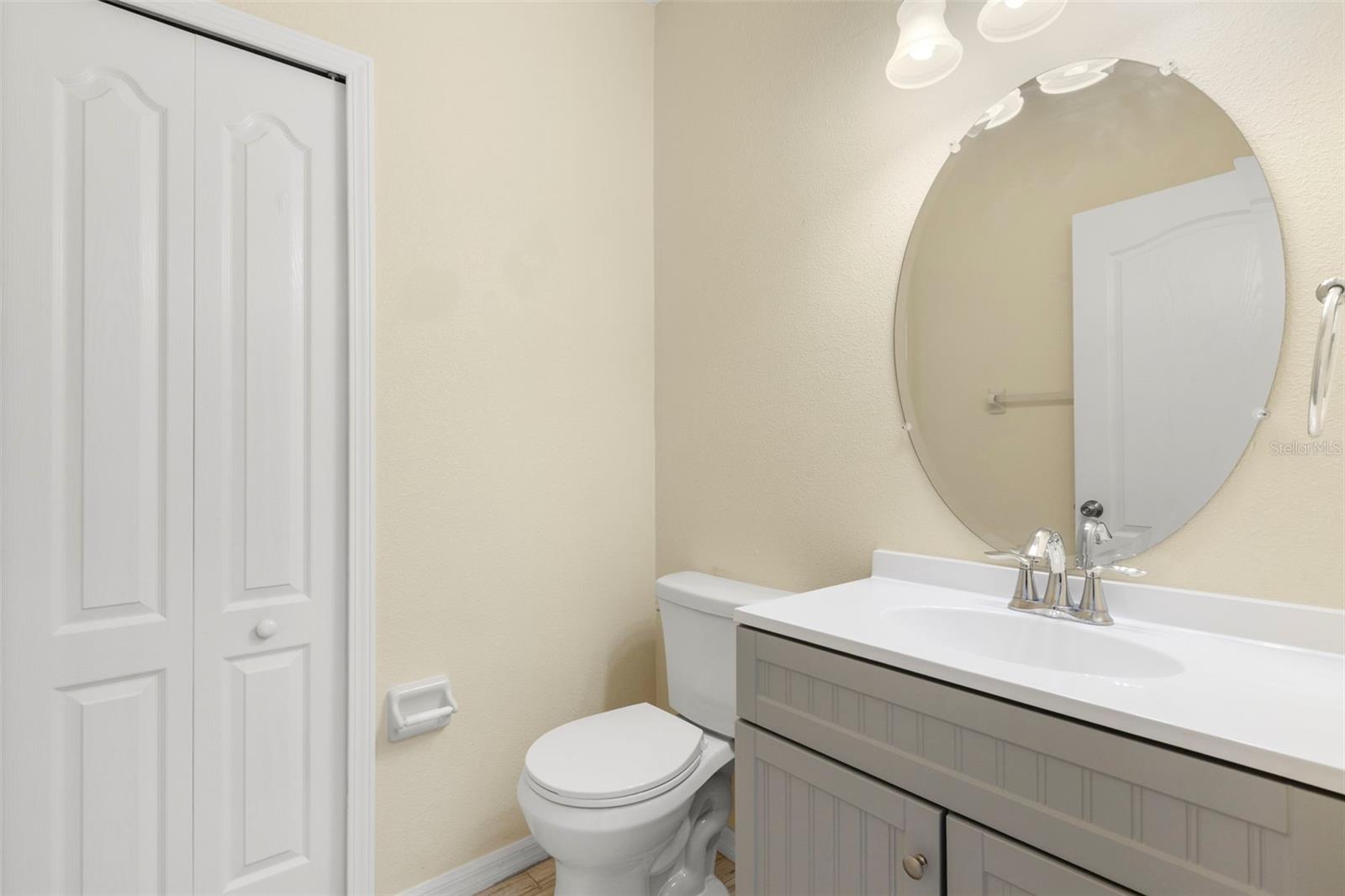 1/2 bath downstairs convenient for guests