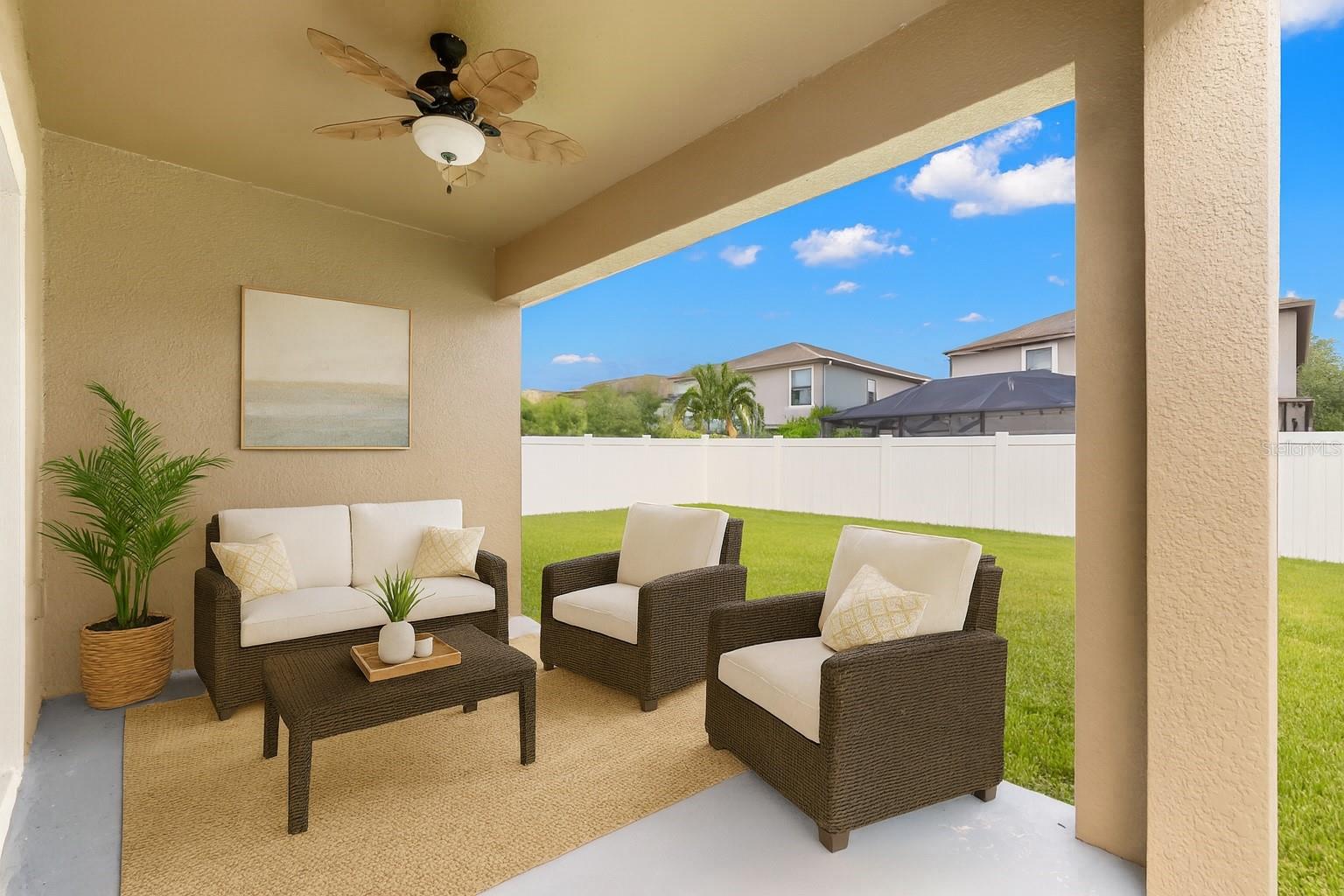 Virtual staging. Covered lanai.