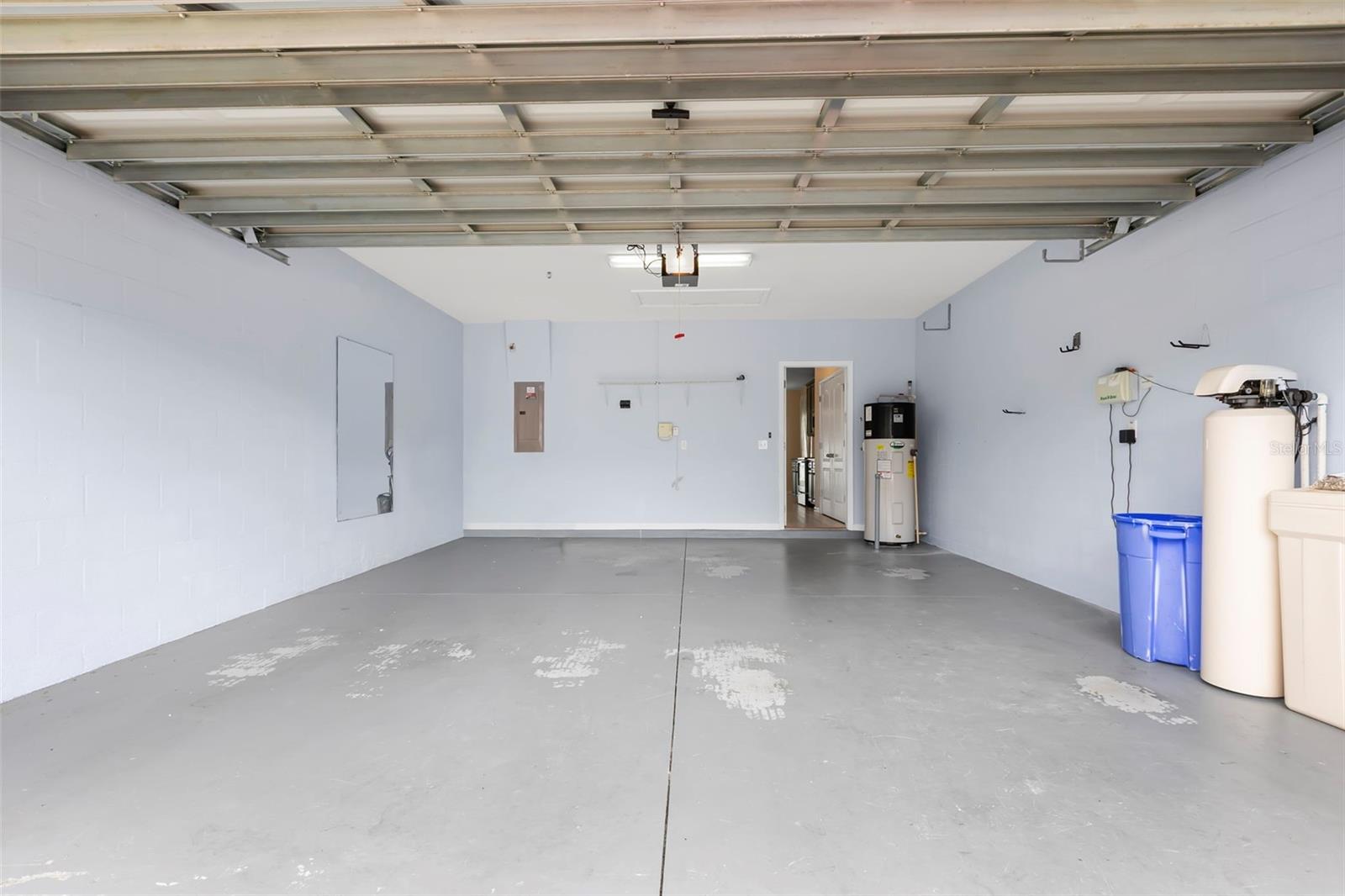 2-car garage with water softener