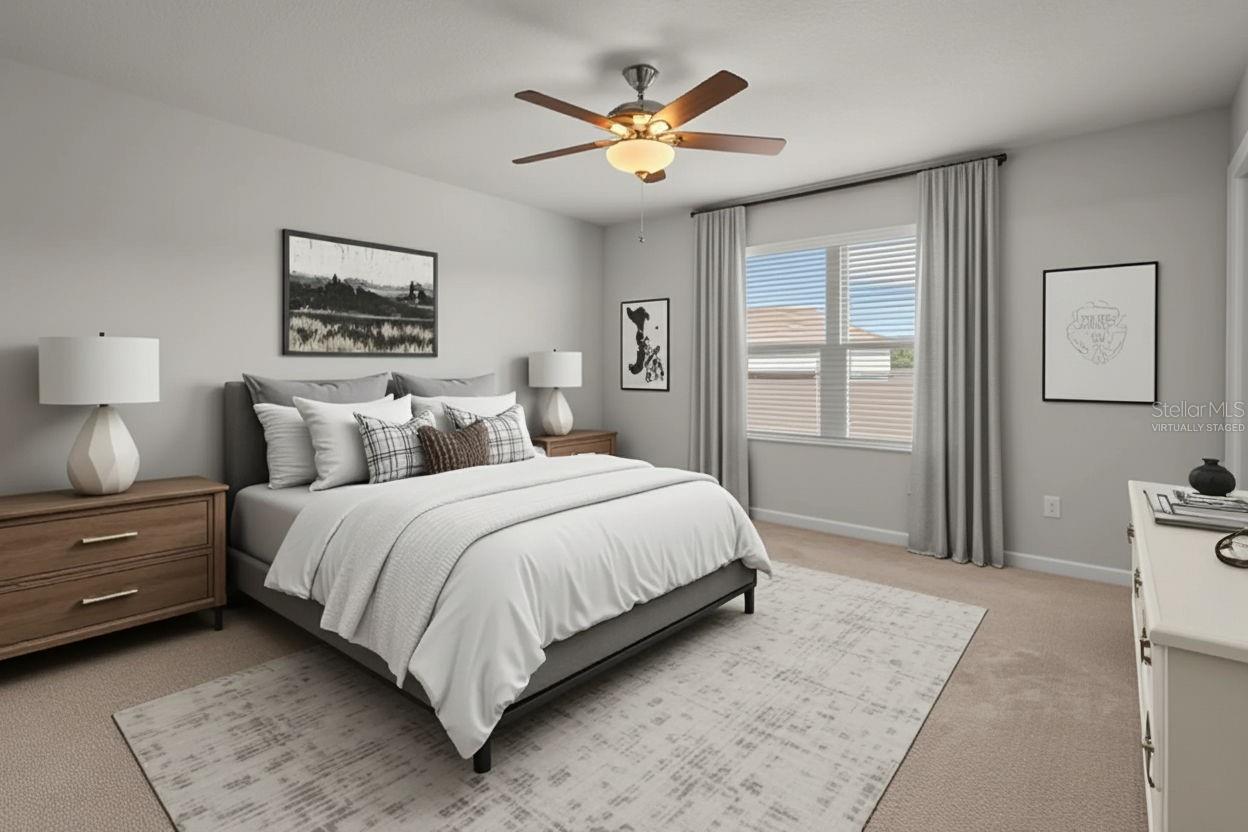 Primary Bedroom - virtually staged