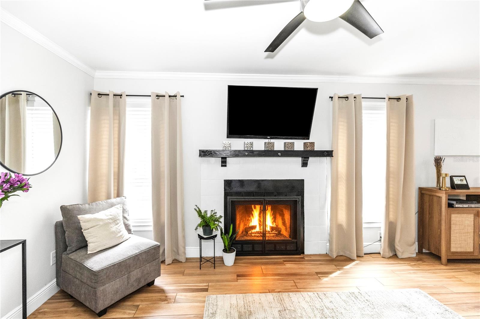 Wood-Burning Fireplace