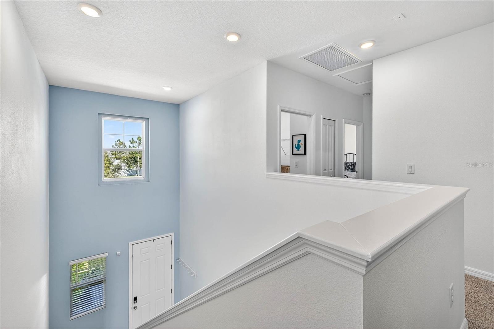 The window placement throughout the first and second floor flood the house with natural light throughout the day.