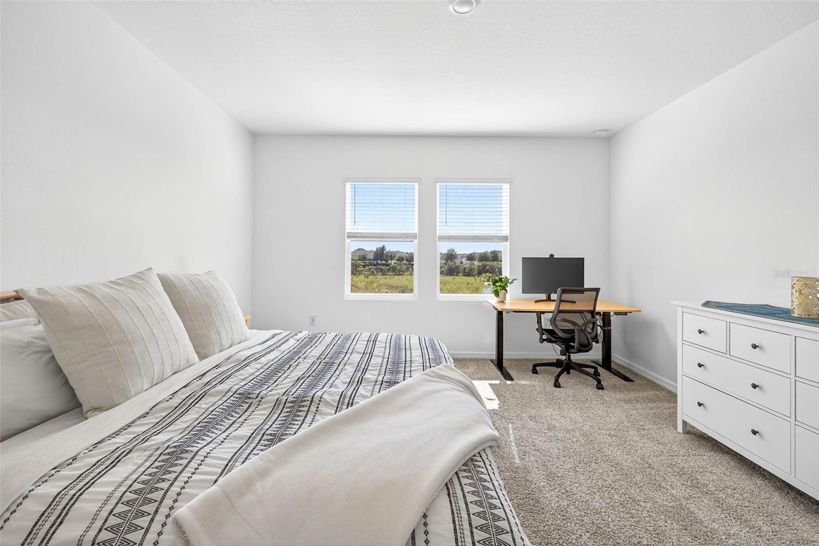 Primary bedroom faces the backyard for the best views.