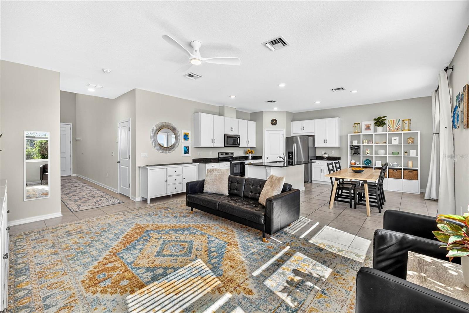 Open, bright, and spacious floor plan.