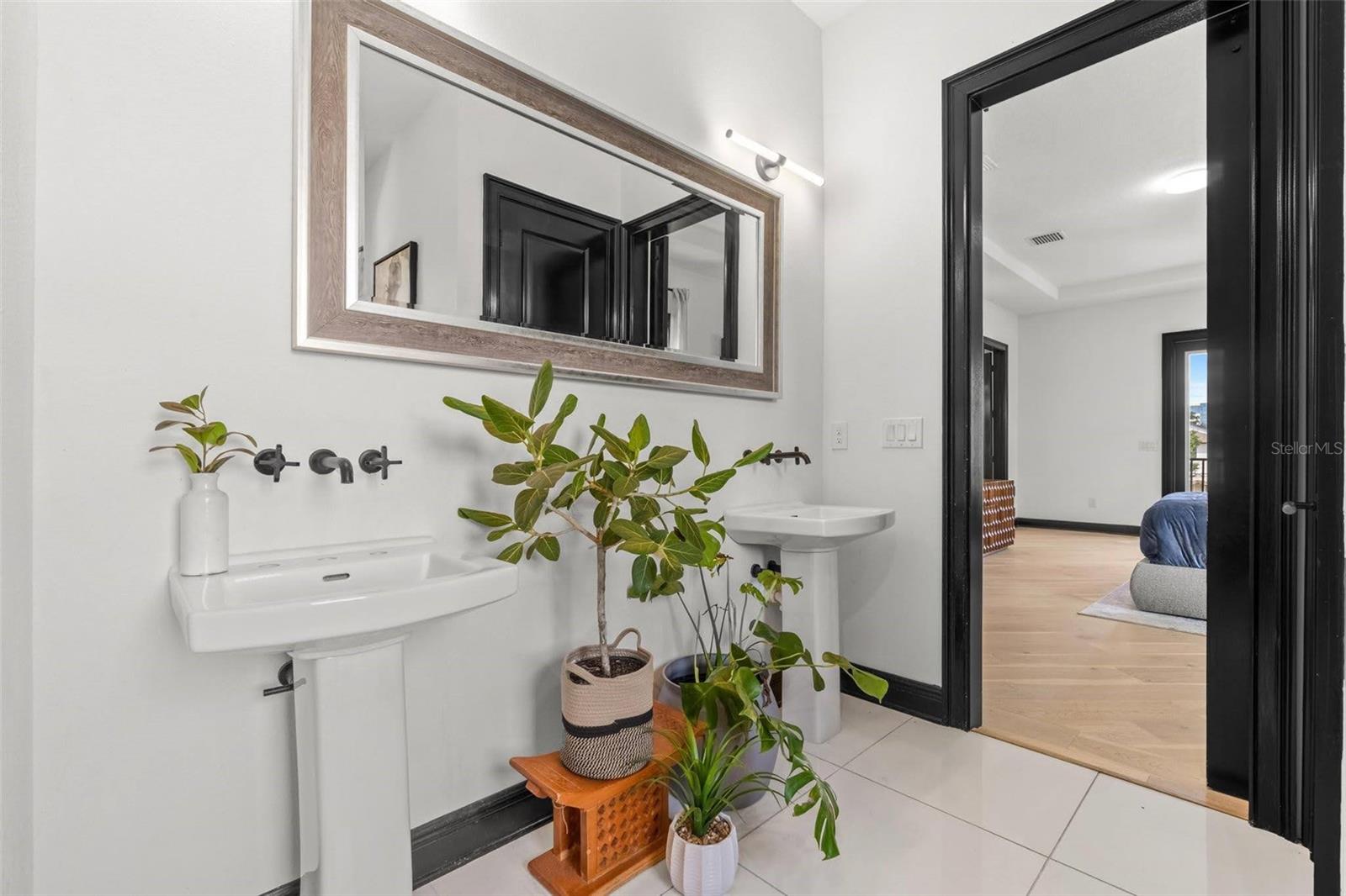 Double vanity.